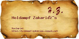 Holdampf Zakariás névjegykártya